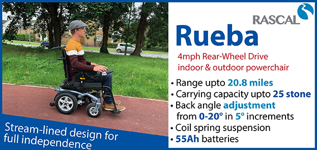 Rueba 4mph RWD Powerchair - economical & flexible 