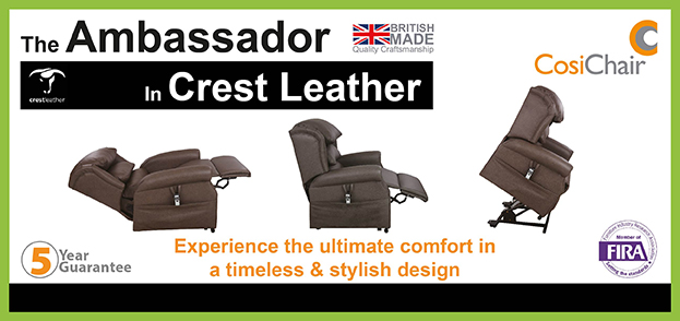 Ambassador upholstered in premium Crest Leather